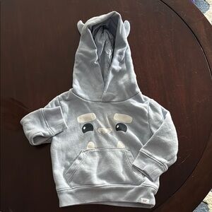 GAP Kids Light blue Hoodie with Fun Face Design 12-18 months